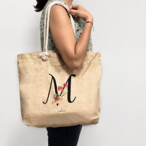 Bolsa de saco con asa: Letra botánica