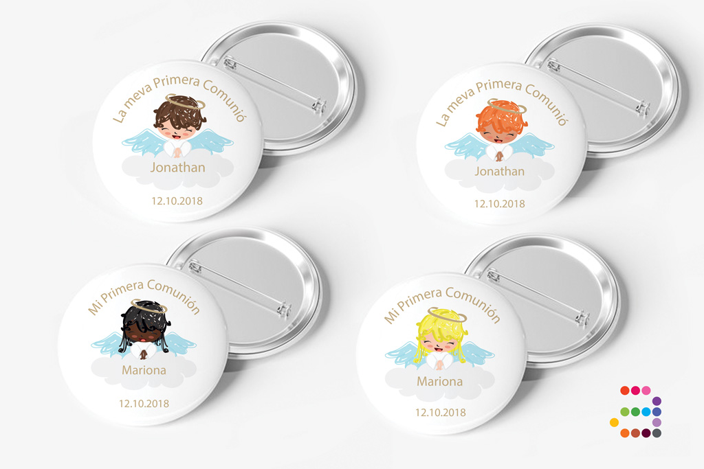 Chapas para Comunión Ángel