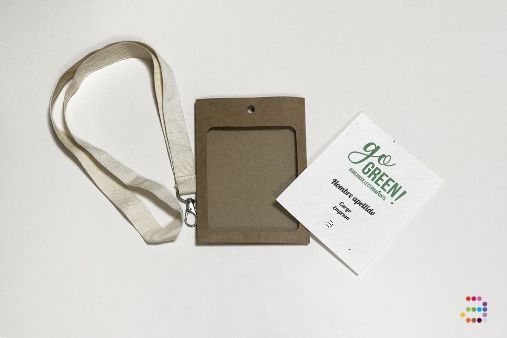 Acreditaciones con funda kraft y papel de semillas - Imagen 4