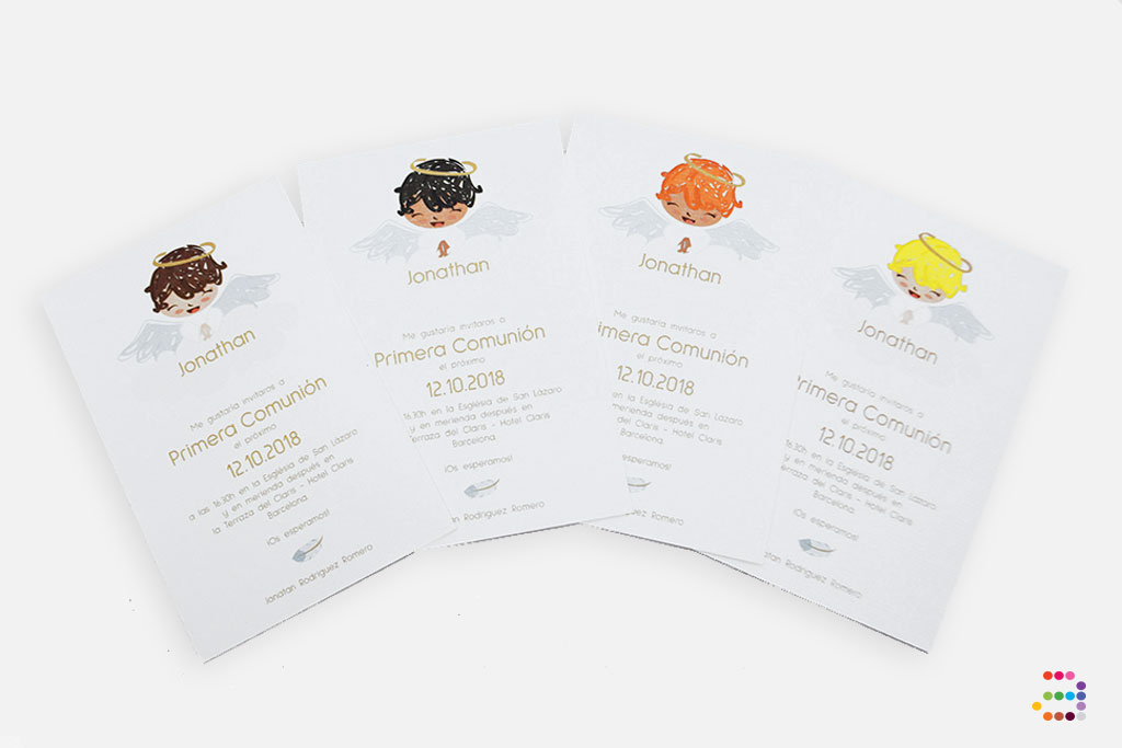 Invitación de comunión Ángel