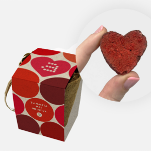 Maceta con semillas Corazones Rojos