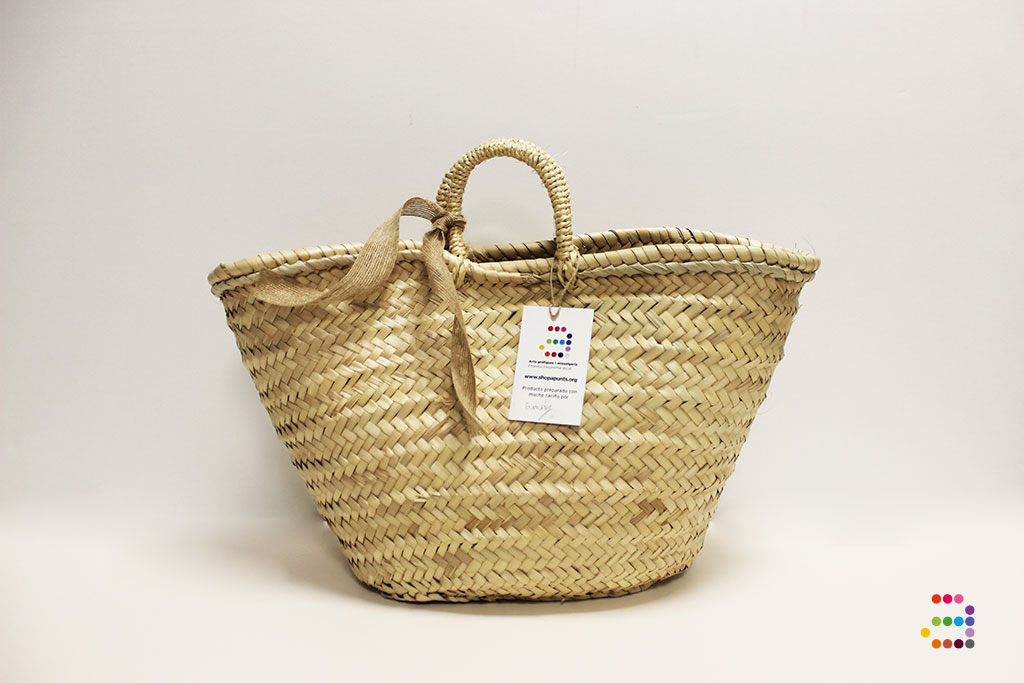 Cesta de mimbre grande artesana