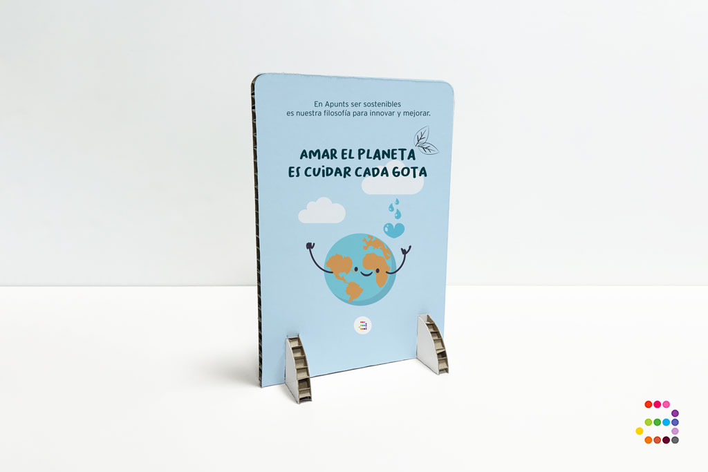 Display de sobremesa ecológico