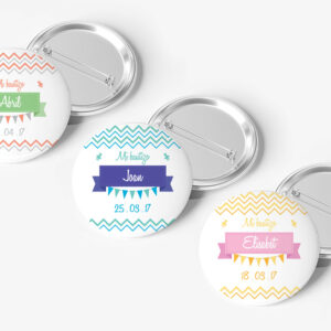 Chapas para Bautizo Guirnalda