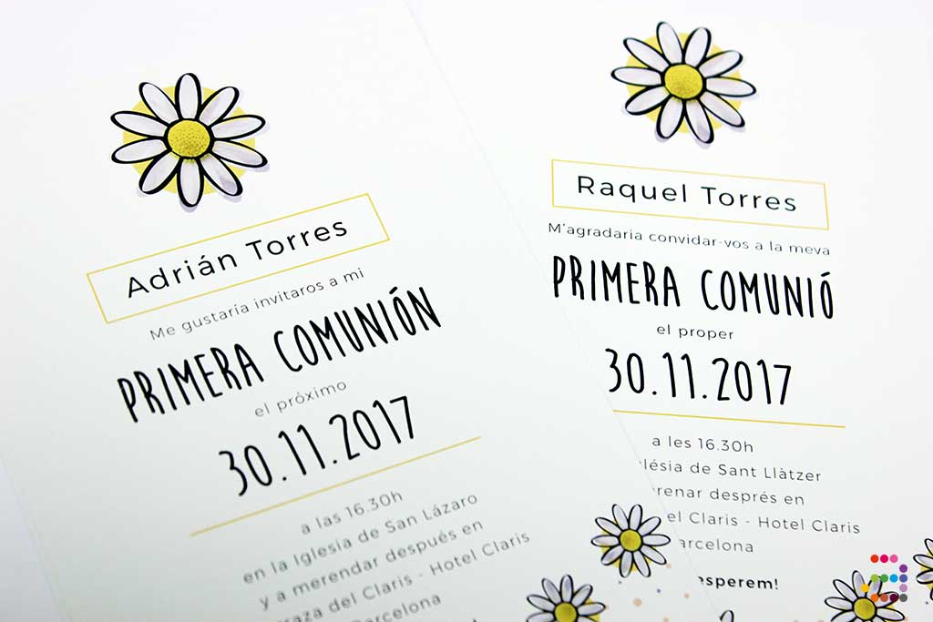Invitación de comunión Margarita - Imagen 2