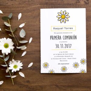 Invitación de comunión Margarita