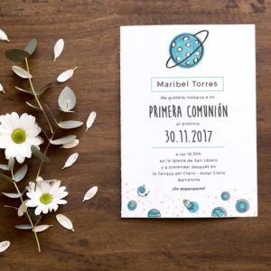 Invitación de comunión Planeta
