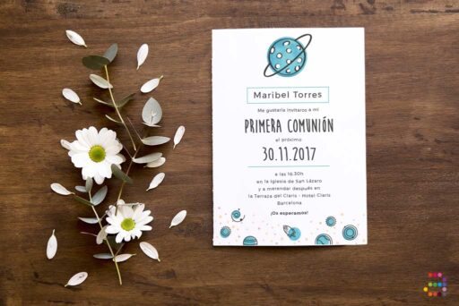 Invitació de comunió Planeta