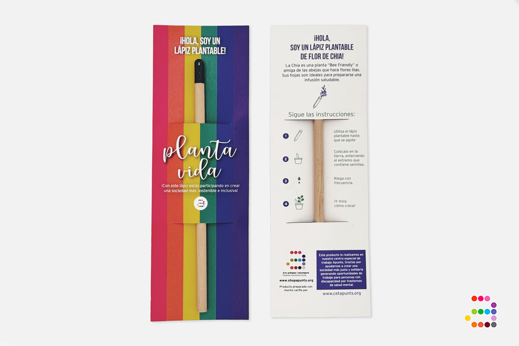 Lápiz plantable LGTBIQ+ de semillas de Chía - Imagen 6