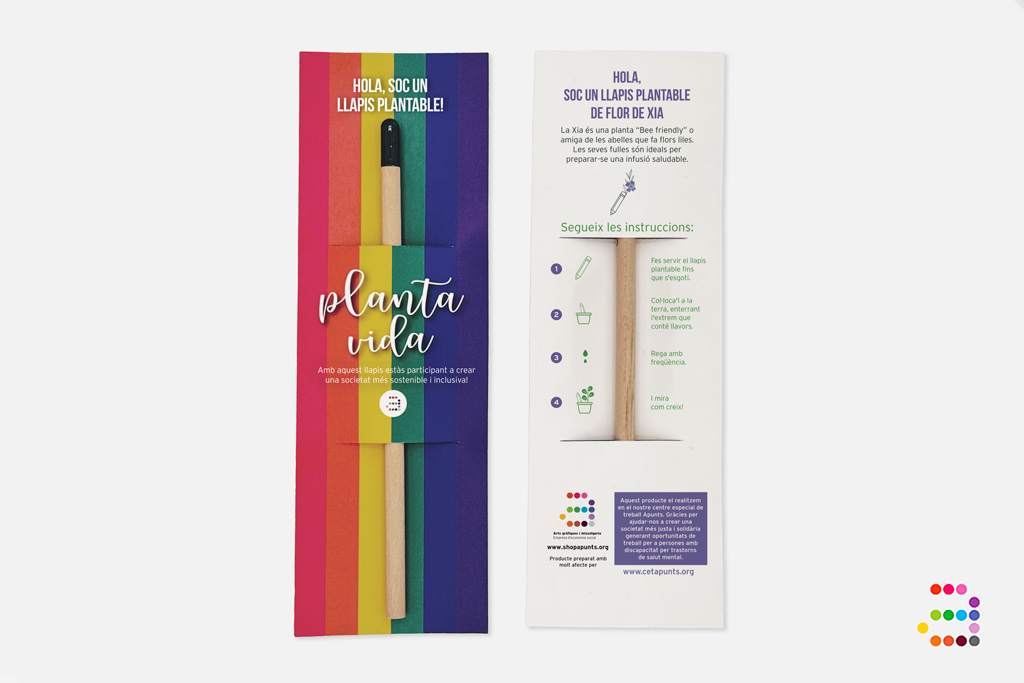 Lápiz plantable LGTBIQ+ de semillas de Chía - Imagen 3