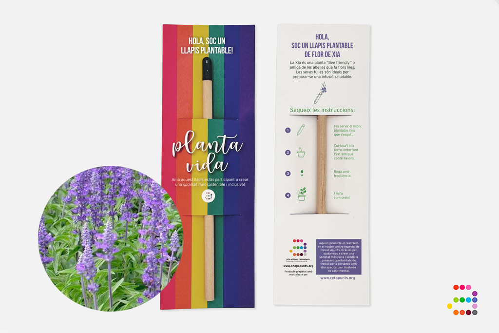 Lápiz plantable LGTBIQ+ de semillas de Chía - Imagen 2
