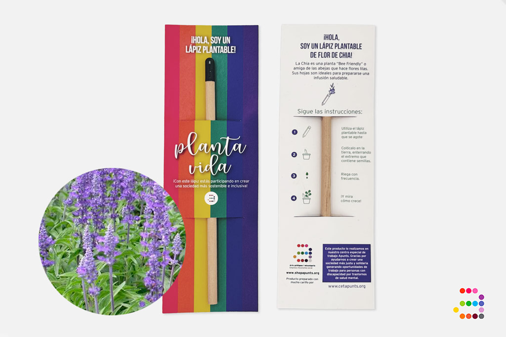 Lápiz plantable LGTBIQ+ de semillas de Chía - Imagen 5