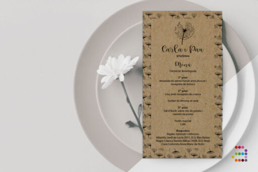 Menú per a casament Dent de Lleó