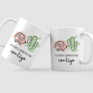 Taza con mensaje para parejas auténticas