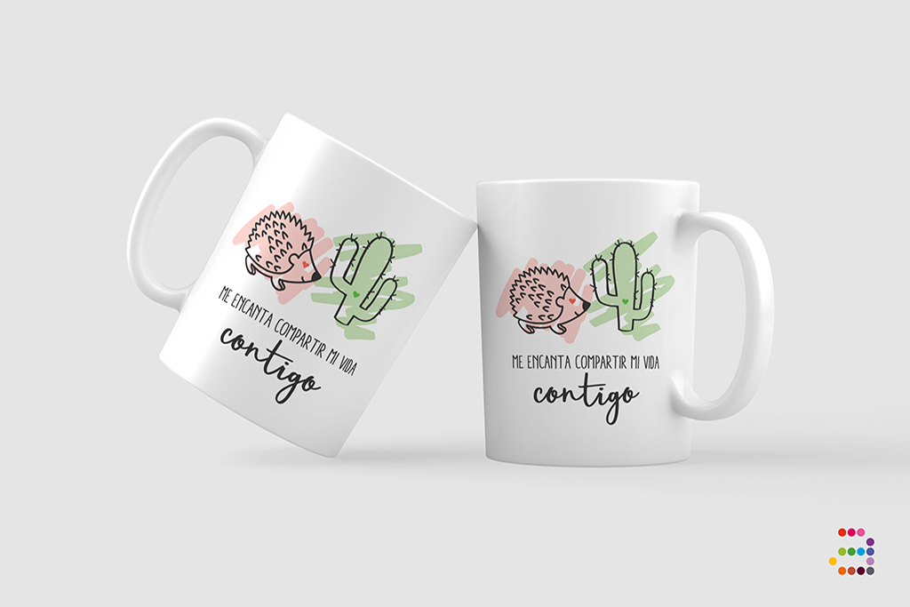 Taza con mensaje para parejas auténticas