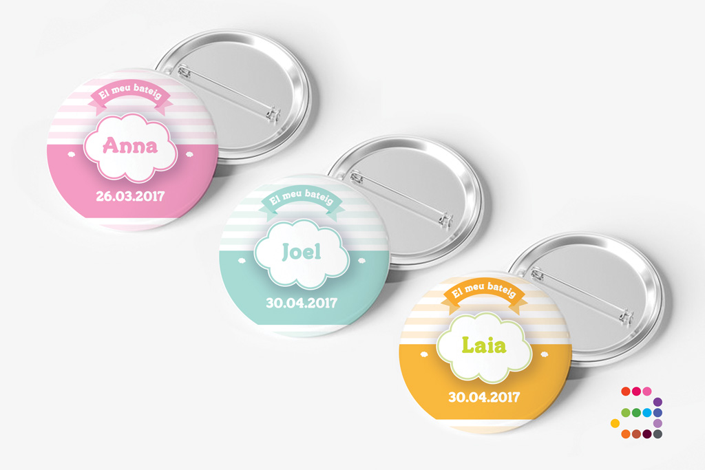 Chapas para Bautizo Nube - Imagen 2