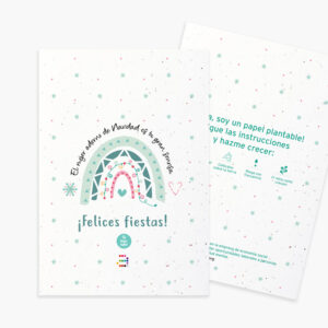 Postal plantable: ¡Arcoiris de Navidad!