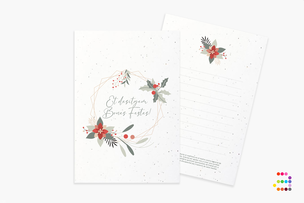 Postal plantable: Corona de Navidad - Imagen 3