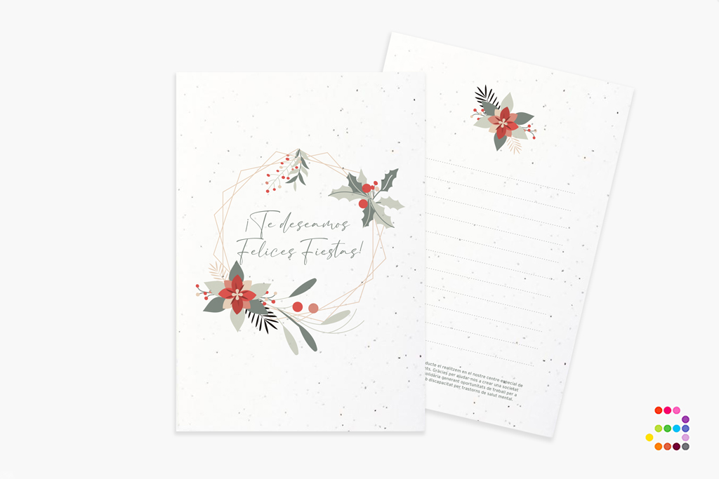 Postal plantable: Corona de Navidad - Imagen 6