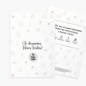 Postal plantable: Estampado de Navidad