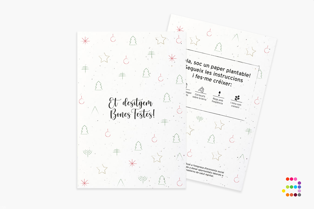 Postal plantable: Estampado de Navidad - Imagen 3