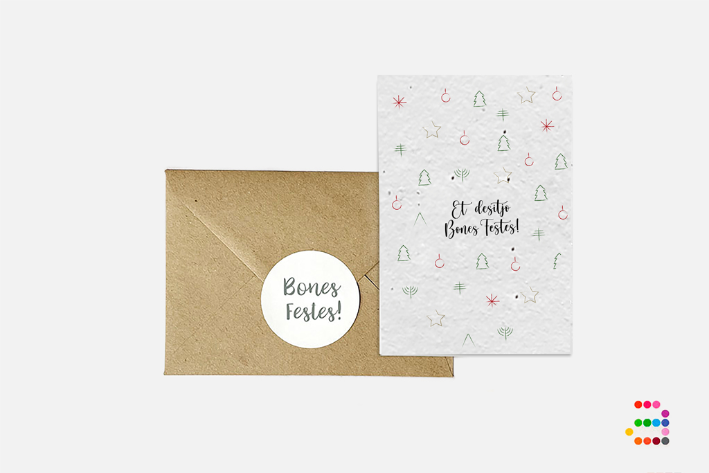 Postal plantable: Estampado de Navidad - Imagen 2