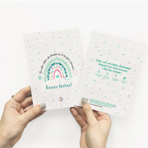 Postal plantable: ¡Arcoiris de Navidad!
