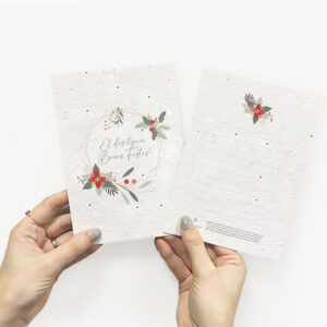 Postal plantable: Corona de Navidad