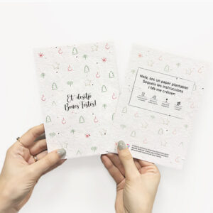 Postal plantable: Estampado de Navidad