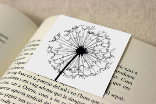 Punt de llibre per a casament Dent de Lleó
