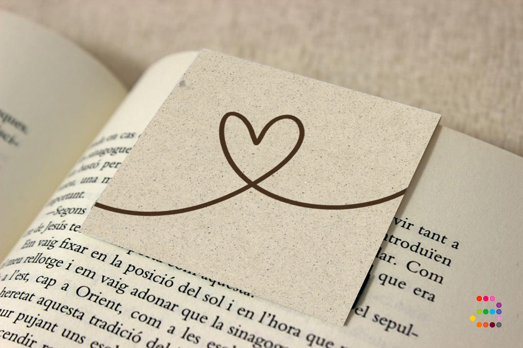 Punto de libro para boda Tiza