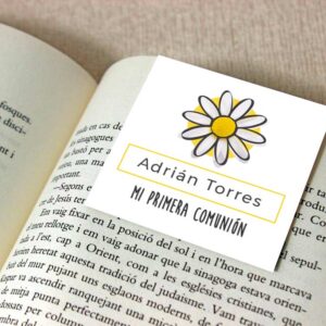 Punto de libro para comunión Margarita