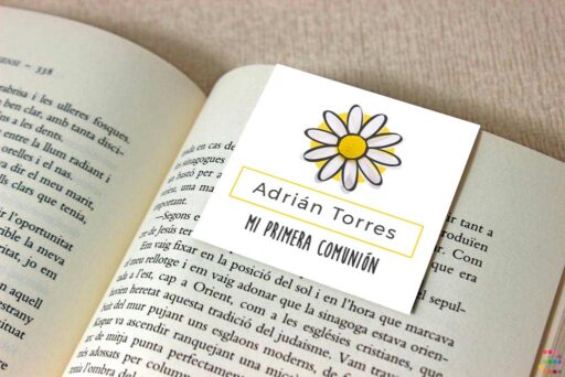 Punt de llibre per a comunió Margarita
