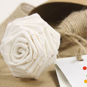 Rosa Origami de papel de semillas plantable