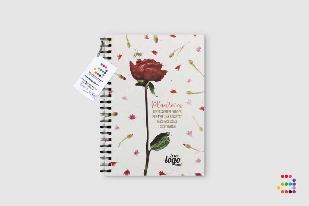 Libreta Sant Jordi - Portada de papel de semillas plantable