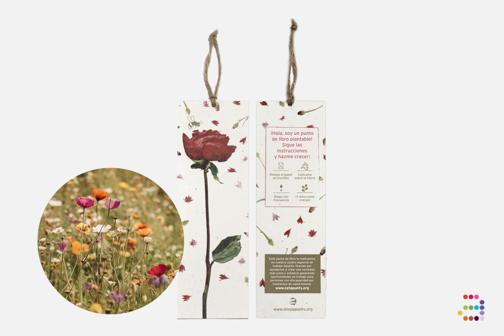 Punto de libro plantable "Bee friendly" Sant Jordi - Imagen 4