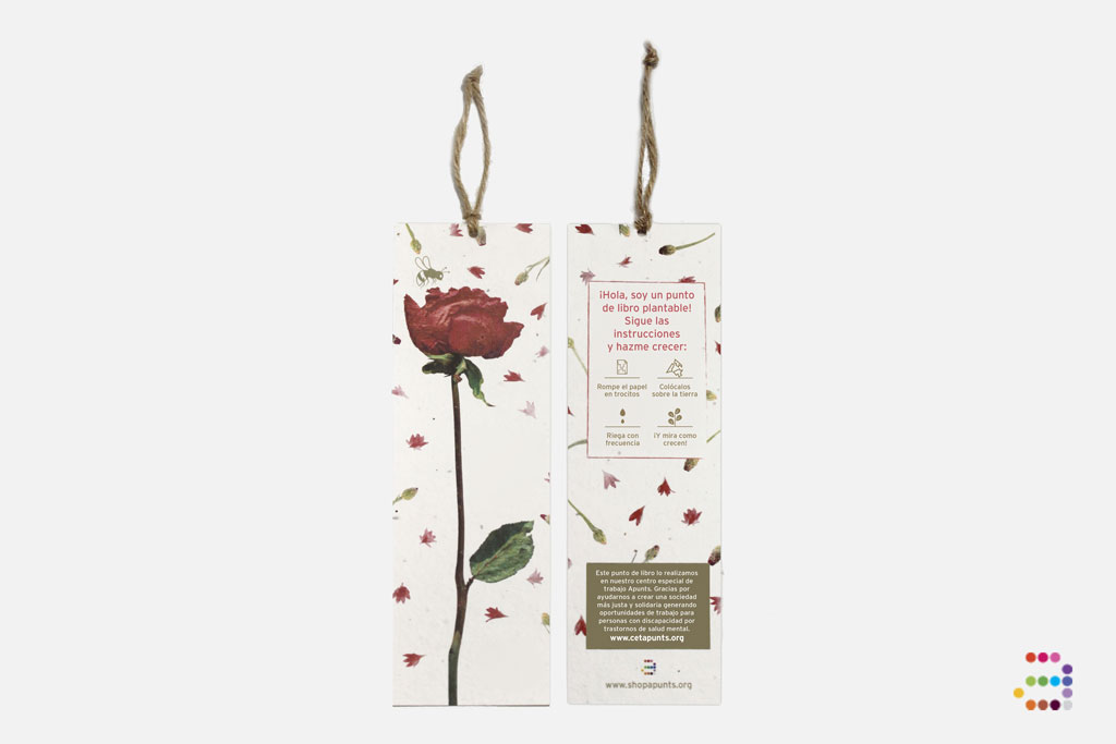 Punto de libro plantable "Bee friendly" Sant Jordi - Imagen 3