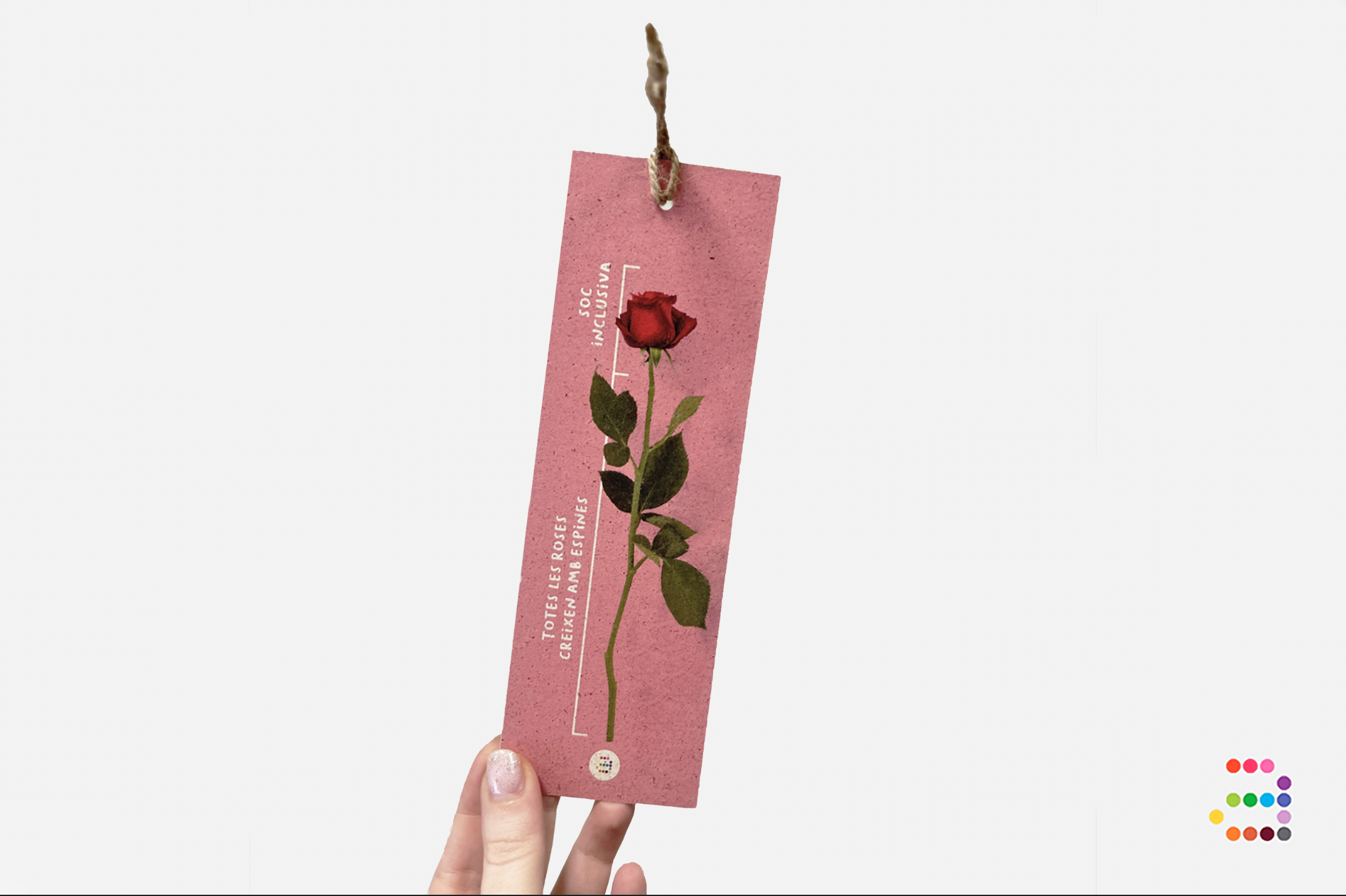 Punto de libro Sant Jordi Rosa Rosa