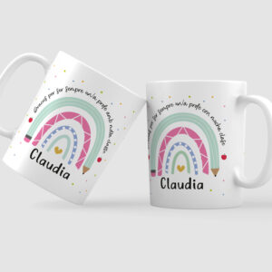 Taza para Profes Arcoíris con Mucha Clase