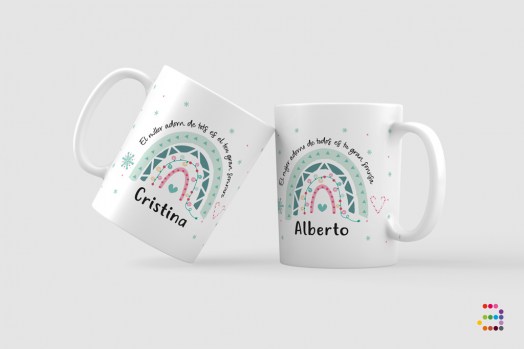Taza navideña ¡Arcoiris! - Imagen 4