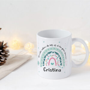 Taza navideña ¡Arcoiris!