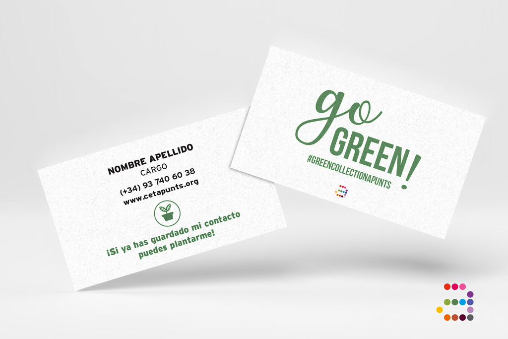 Tarjetas de visita de papel de semillas 8,5 x 5,5cm - Imagen 2