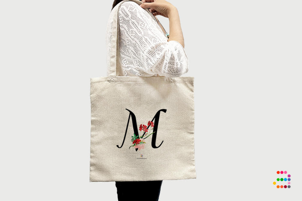 Bolsa totebag Letra botánica