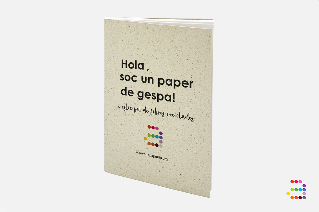 Libreta A5 con portada papel de césped reciclado
