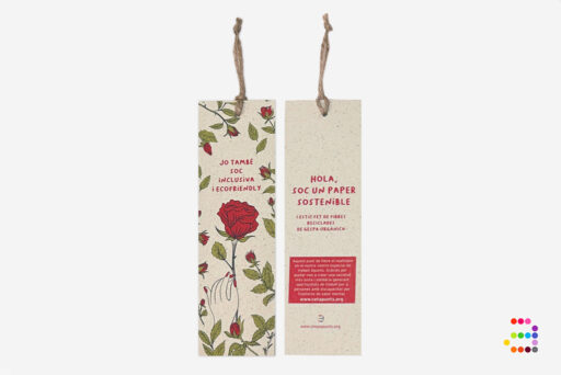 Punt de llibre Sant Jordi paper de gespa reciclat