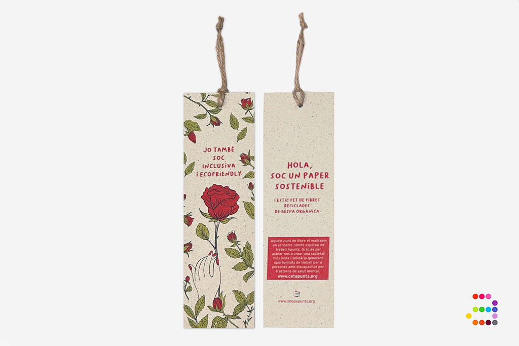 Punto de libro Sant Jordi papel de césped