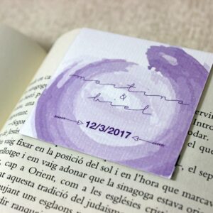 Punto de libro para boda Agua