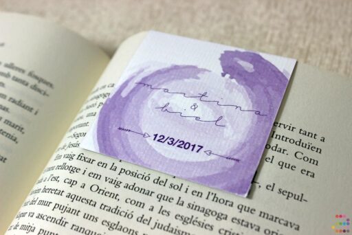 Punt de llibre per a casament Aigua