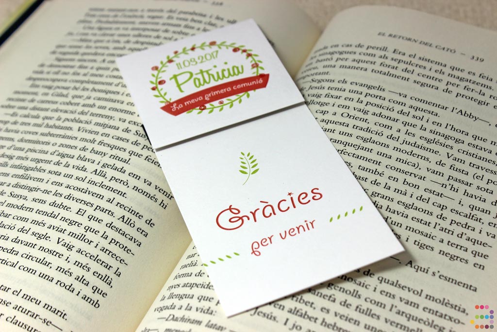 Punto de libro para comunión Corona - Imagen 2