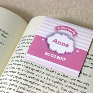 Punto de libro para bautizo Nube